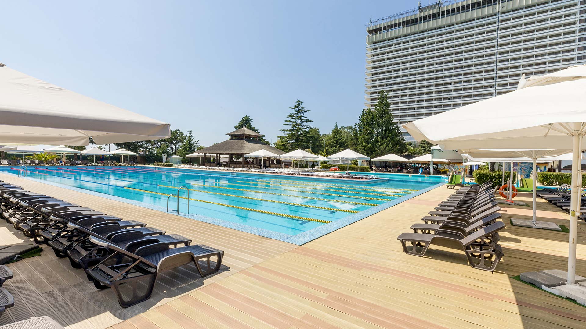 swimming pool with warm sea water in Sochi